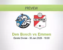 Den Bosch Emmen betting prediction (31 January 2026)