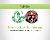 Shamrock Bohemians betting prediction (26 September 2025)