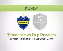 Trinidense Dep.Recoleta betting prediction (15 September 2025)