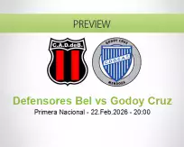 Defensores Bel Godoy Cruz betting prediction (22 February 2026)