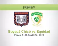 Boyacá Chicó Equidad betting prediction (08 August 2025)
