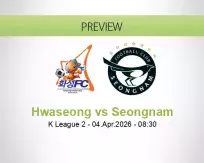 Hwaseong Seongnam betting prediction (04 April 2026)
