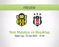 Yeni Malatya Beşiktaş betting prediction (22 January 2022)