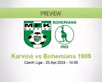 Karviná Bohemians 1905 betting prediction (20 April 2024)