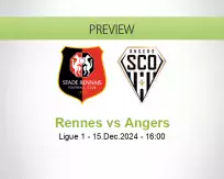 Rennes Angers betting prediction (15 December 2024)