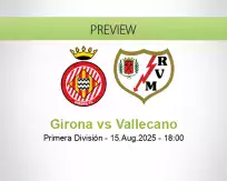 Girona Vallecano betting prediction (15 August 2025)