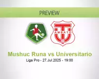 Mushuc Runa Universitario betting prediction (27 July 2025)