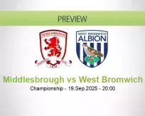 Middlesbrough West Bromwich betting prediction (19 September 2025)