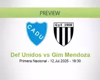 Def Unidos Gim Mendoza betting prediction (12 July 2025)