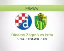 Dinamo Zagreb Istra betting prediction (14 February 2026)