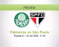 Palmeiras São Paulo betting prediction (25 January 2026)
