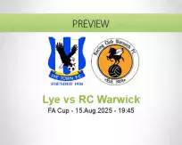 Lye RC Warwick betting prediction (15 August 2025)