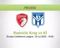 Radnički Krag KÍ betting prediction (24 July 2025)