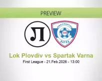 Lok Plovdiv Spartak Varna betting prediction (21 February 2026)