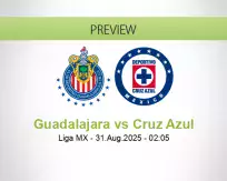 Guadalajara Cruz Azul betting prediction (31 August 2025)