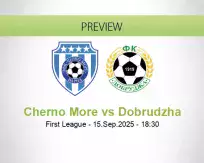 Cherno More Dobrudzha betting prediction (15 September 2025)