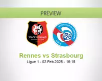 Rennes Strasbourg betting prediction (02 February 2025)