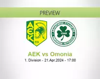 AEK Omonia betting prediction (21 April 2024)