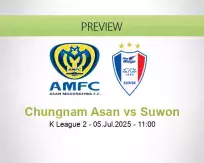 Chungnam Asan Suwon betting prediction (05 July 2025)
