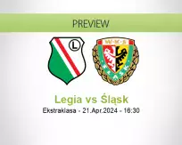 Legia Śląsk betting prediction (21 April 2024)