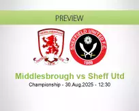 Middlesbrough Sheff Utd betting prediction (30 August 2025)