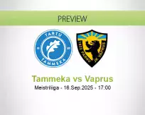 Tammeka Vaprus betting prediction (16 September 2025)