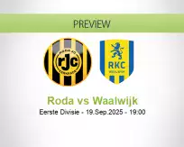 Roda Waalwijk betting prediction (19 September 2025)