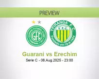 Guarani Erechim betting prediction (10 August 2025)