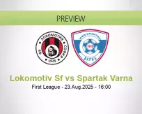 Lokomotiv Sf Spartak Varna betting prediction (22 August 2025)