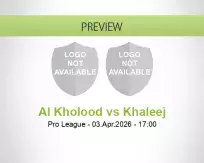 Al Kholood Khaleej betting prediction (03 April 2026)