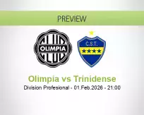 Olimpia Trinidense betting prediction (01 February 2026)