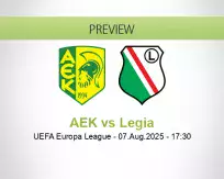 AEK Legia betting prediction (07 August 2025)