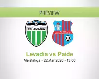Levadia Paide betting prediction (22 March 2026)