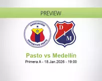 Pasto Medellín betting prediction (18 January 2026)