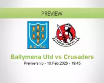 Ballymena Utd Crusaders betting prediction (17 February 2026)