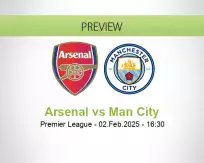 Arsenal Man City betting prediction (02 February 2025)