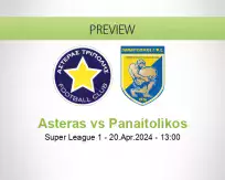 Asteras Panaitolikos betting prediction (20 April 2024)