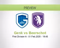 Genk Beerschot betting prediction (01 February 2025)