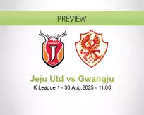 Jeju Utd Gwangju betting prediction (30 August 2025)