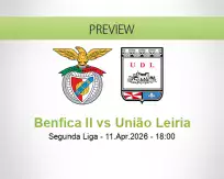 Benfica II União Leiria betting prediction (11 April 2026)