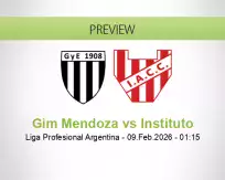 Gim Mendoza Instituto betting prediction (09 February 2026)