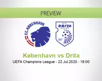 København Drita betting prediction (22 July 2025)