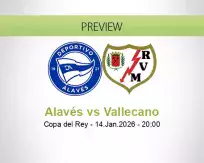 Alavés Vallecano betting prediction (14 January 2026)