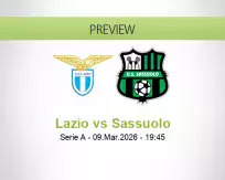 Lazio Sassuolo betting prediction (09 March 2026)