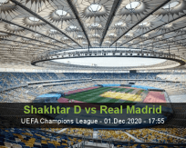 Shakhtar D Real Madrid betting prediction (01 December 2020)