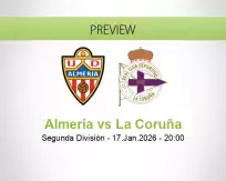 Almería La Coruña betting prediction (17 January 2026)