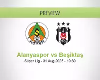 Alanyaspor Beşiktaş betting prediction (01 September 2025)