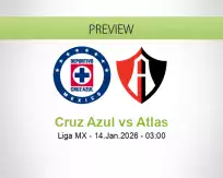 Cruz Azul Atlas betting prediction (14 January 2026)