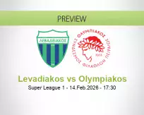 Levadiakos Olympiakos betting prediction (14 February 2026)