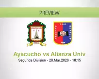 Ayacucho Alianza Univ betting prediction (28 March 2026)